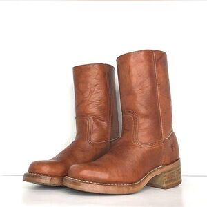 Vintage Frye Campus 10L mid calf boots in brown